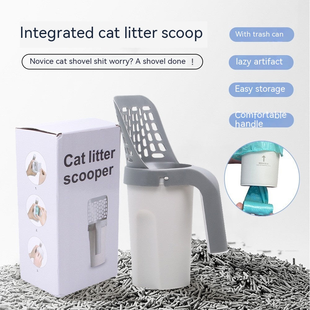 Portable Cat Litter Scoop: Integrated Combination